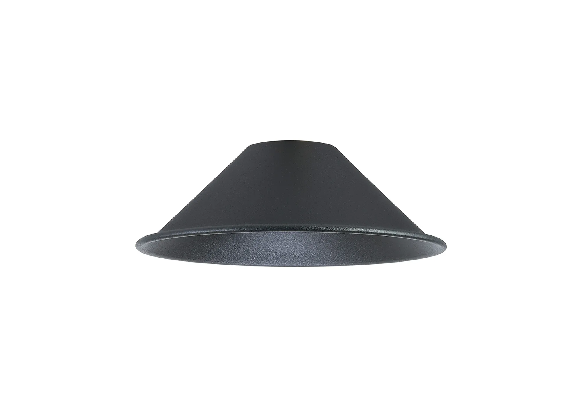 D1031/BL  Dreifa Curved 210mm Shallow Cone (MA) Satin Black Metal Shade